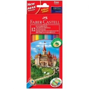 Creioane Colorate 12 buc/set, Faber-Castell