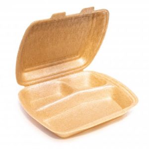 Caserola Polistiren Bio 3 Compartimente, 100buc/set