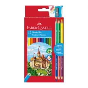Creioane Colorate 12+3 buc/set, Faber-Castell