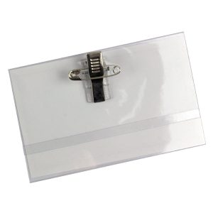 Ecuson Orizontal cu Prindere Clips si Ac 90x57mm