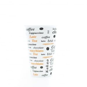 Pahare Carton cu Capac 335ml, 12oz, 100buc/set