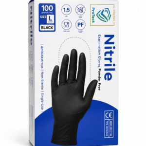 Manusi Unica Folosinta din Nitril Negre 100buc/set