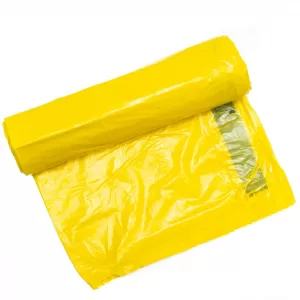 Saci Menajeri 120L cu Snur Galbeni 10 Buc/Rola