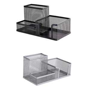 Suport Accesorii Birou 3 compartimente Plasa Metalica Eher