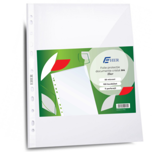 Folie Protectie Documente A4 Cristal 50 Microni